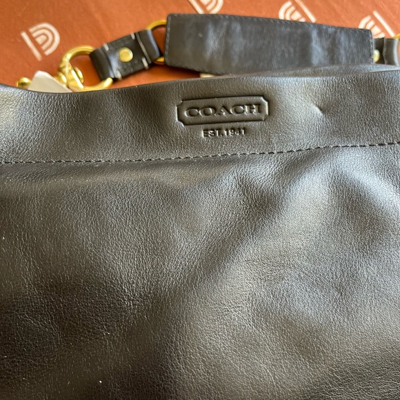 NWT Coach Black Leather Shoulder Bag - Picture 13 of 17